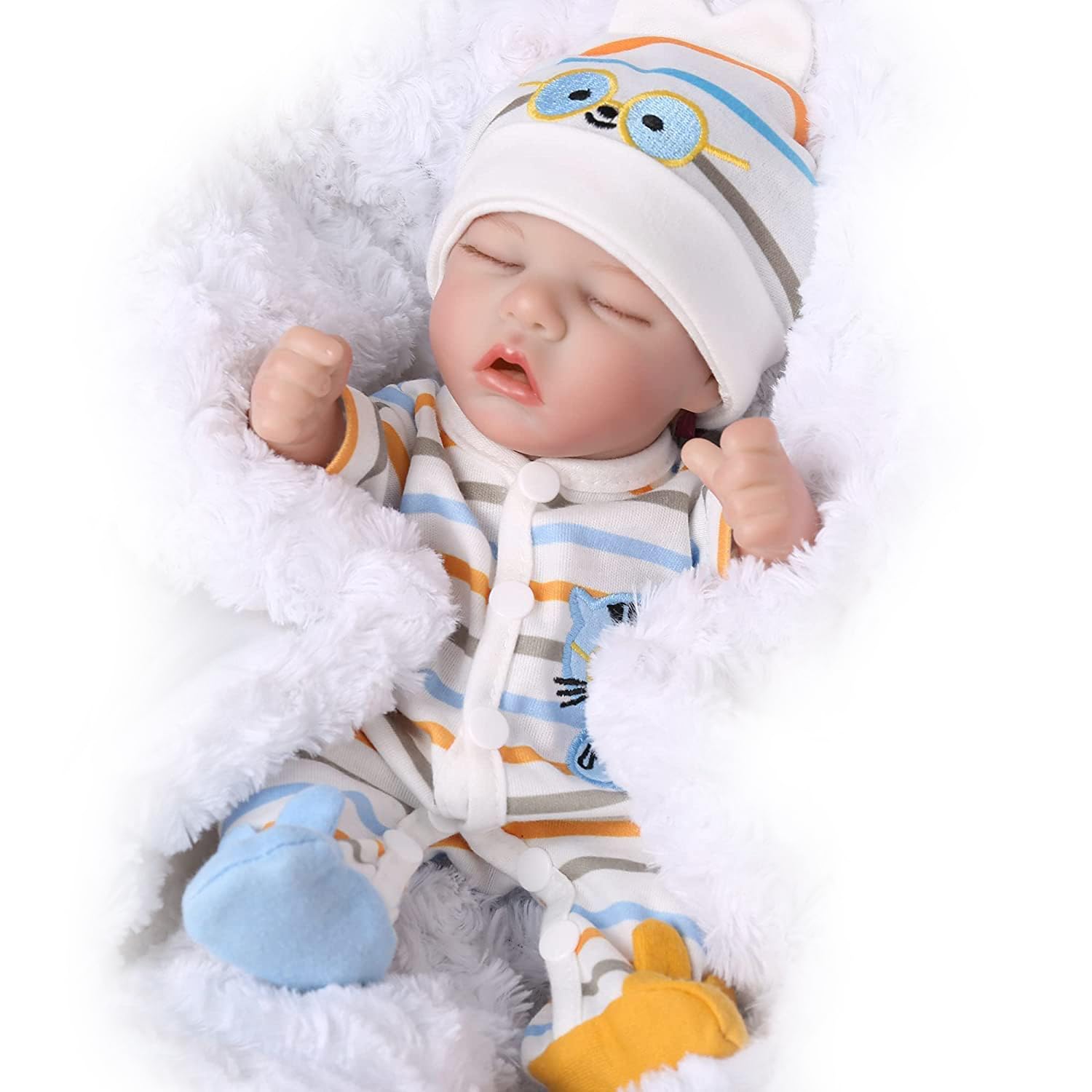 Photo 1 of CARANOVO Lifelike Reborn Baby Dolls - 12 Inch Full Body Vinyl Realistic Baby Doll Sleeping Newborn Real Life Small Baby Doll for 3 + Year Old Kids