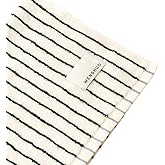 WENSHUO Black&White Striped Pure Cotton Hand Towel,100% Combed Cotton,Luxury Shower Towel,Super Absorbent(Pack of 1) (29.53" L × 13.39" W)