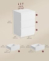 VASAGLE Kailyn Bedside Tables with Power Strip Cloud White LET831W15 view 6