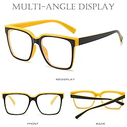 Bsreyeop Oversized Blue Light Blocker Glasses for