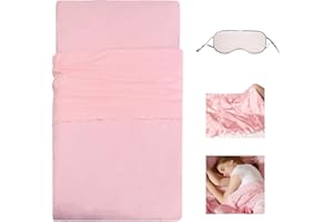 LUCKIN STAR Travel Sheet Sleep Sack Adult, Self Tanning Sleep Bed Sheet Protector, Travel Sleeping Bag for Hotels, Camping Sleeping Bag Liner, Sleep Sack for Sunless Spray Tanning