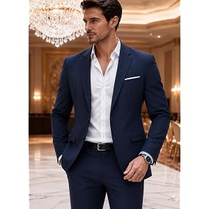 Mens Business Casual Blazer Slim Fit Suit Jacket Formal Dress Coat Fashion Office Work Wedding Party Outerwear