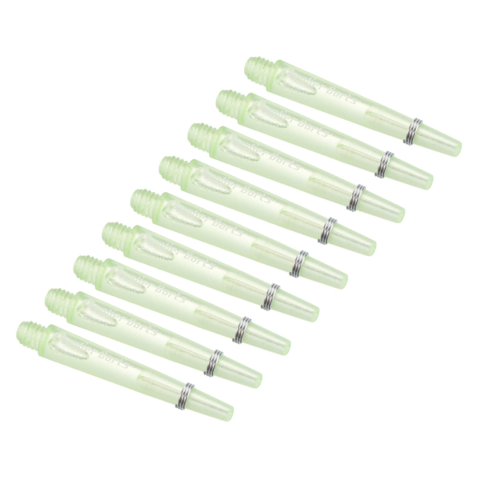 PATIKIL 35mm Dart Shafts, Medium 2BA Thread Plastic Dart Stems Dart Accessories for Steel Tip - 9 Pack (Green)