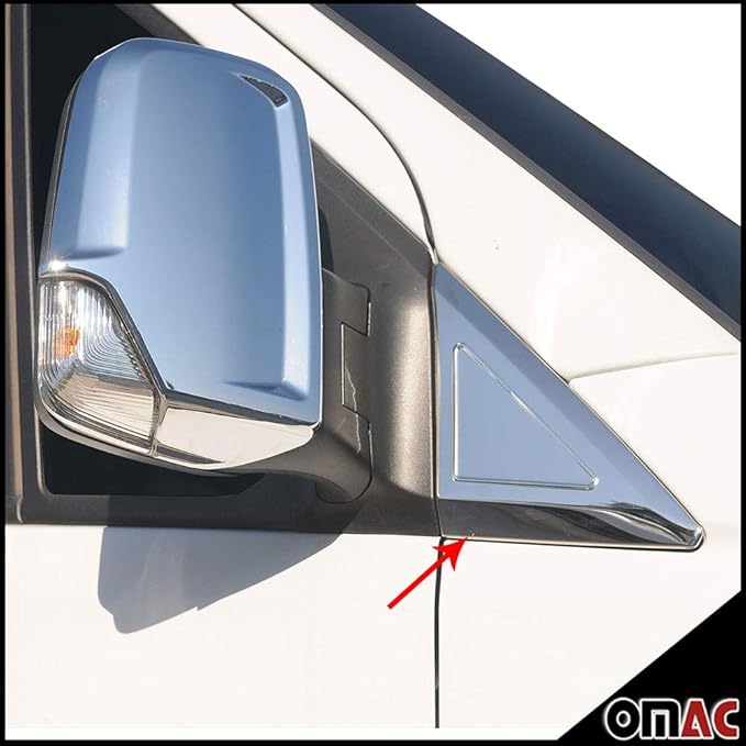 Stainless Steel Chrome Side Mirror Cover Cap Mirror Guard 2