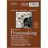 Strathmore (433-5 400 Series Printmaking Pad, Heavyweight, 5"x7", White, 20 Sheets