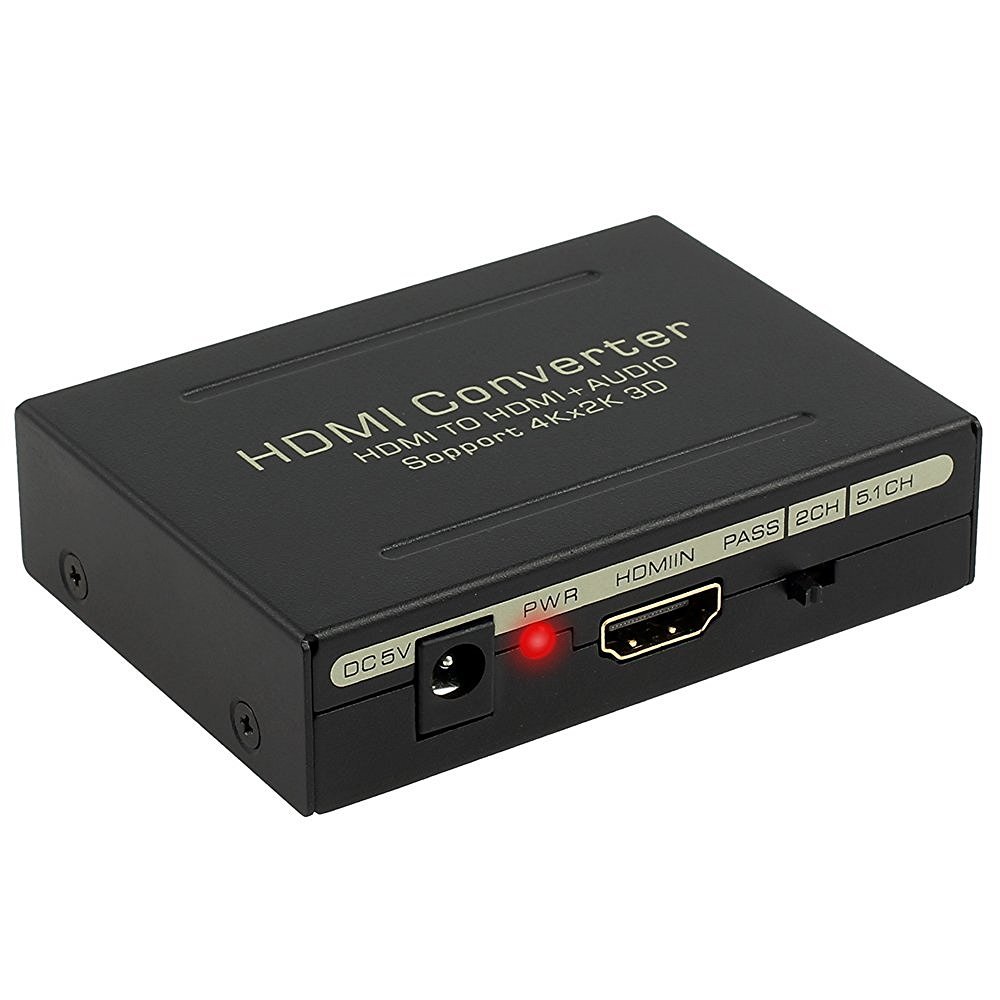 4K HDMI Audio Converter 2160P HDMI to HDMI + Optical SPDIF/ Toslink RCA