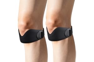 2pcs Knee Patellar Tendon Support Straps, Premium Silicone Patella Tendon Support Strap Knee Running Brace for Hiking Basketb