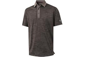 M MAELREG Golf Shirts for Men Dry Fit Short Sleeve Casual Performance Moisture Wicking Heather Pique Collared Polo Shirts