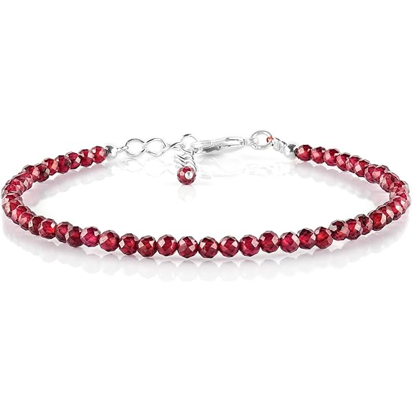 Bracelet Argent 925 Et Pierre Topaze Impériale Rondelles Facettées