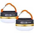 Censinda LED Camping Lantern, Rechargeable Portable Tent Light, 300LM,3 Light Modes,1800mAh Power Bank, Magnet Base,Electric Lantern Flashlight for Camping/Hiking/Fishing/Hurricane/Emergency(2 Packs)