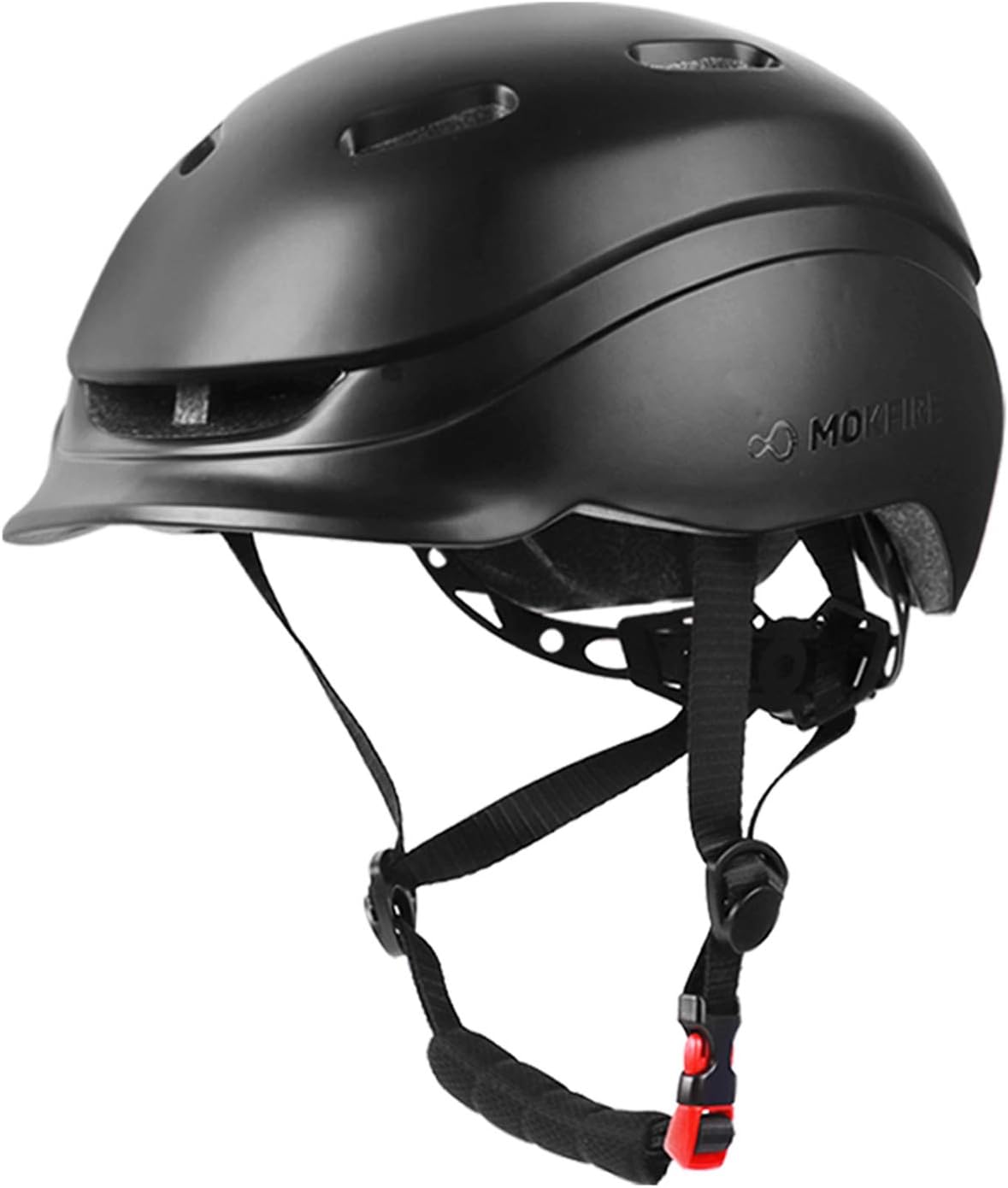 MOKFIRE Bike Helmet for Adults Men Women with Rechargeable USB Light, Bicycle Helmet CPSC Certified with Thick EPS Foam for Urban Commuter Cycling, Adjustable Size 21.65-24.41 Inches