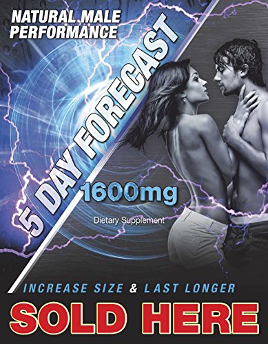 5 Day Forecast Fast Acting Male 1,600mg Box of 25 capsules