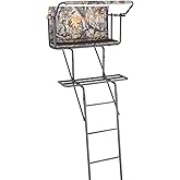 Guide Gear 16.5' 2-Man Ladder Tree Stand for Hunting Elevated Climbing Seat Hunting Gear Equipment Accessories Camo