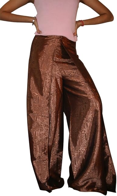 plus size silk pants