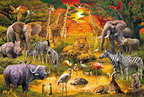 Schmidt Spiele 56195 Tiere in Afrika Puzzles, 150 Teile Kinderpuzzle – Bild 3