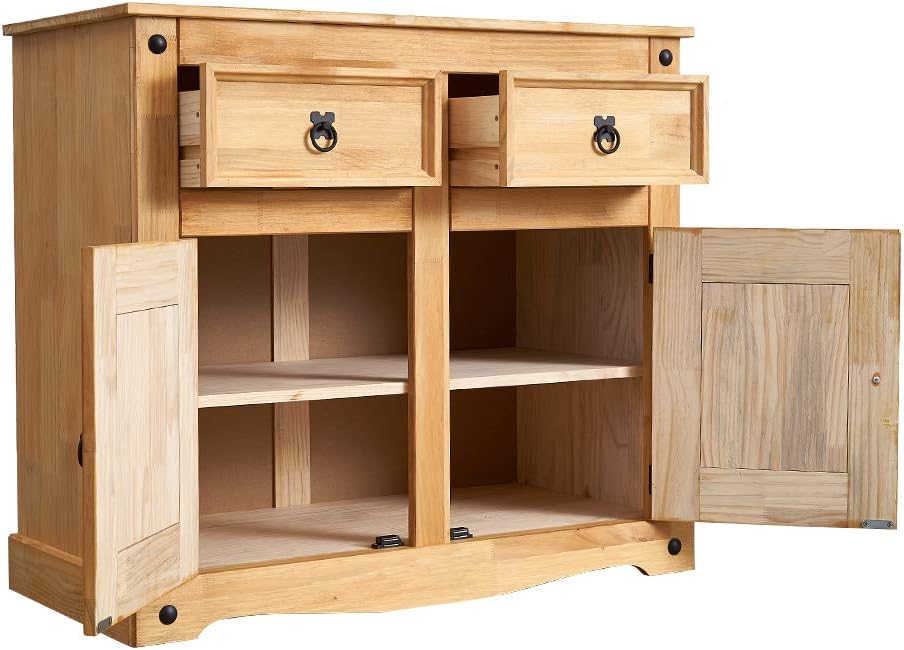 diseño rústico bajo para muebles de hogar armario de madera de pino