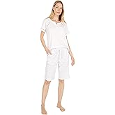 Karen Neuburger womens Short Sleeve Top and Bermuda Short Bottom Pajama Set