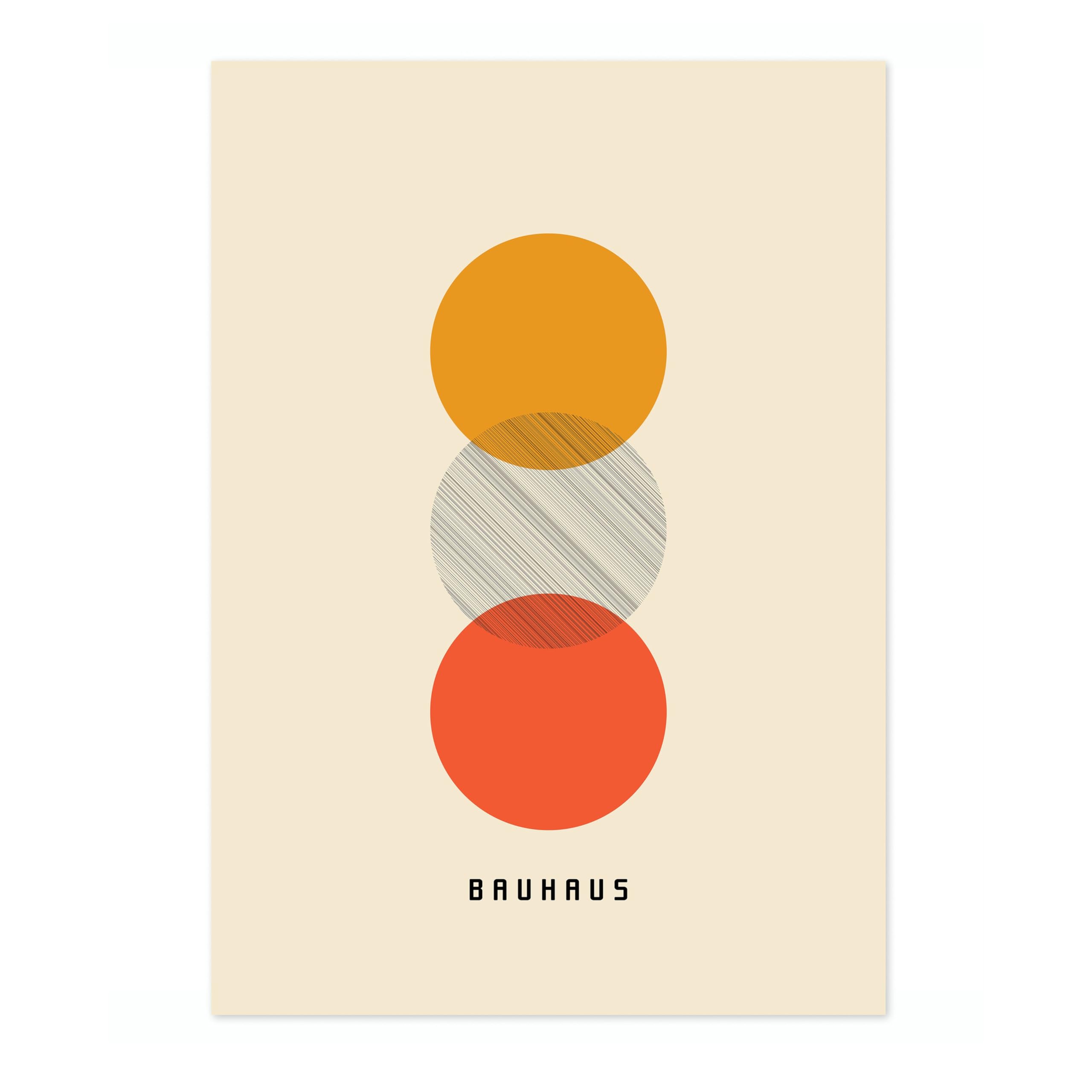 Sunset Poster, Bauhaus Print, Framed Abstract Art, Mid-Century Wall Art, Modern Home Decor, Gift Idea, Archival Matte, A4 (Print Only) - 29.7x21cm