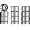 20 Pack 608-RS Ball Bearing - Double Rubber Sealed Shielded Miniature Deep Groove 608rs Bearings for Skateboards, Inline Skates, Scooters, Roller Blade Skates & Long Boards (8mm x 22mm x 7mm)
