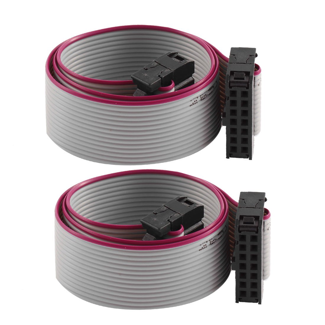 sourcing map Hard Drive 30cm Feamle IDC 14 Pin Extension Flat Ribbon Cable 2 Pcs