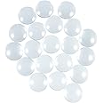 HAUTOCO 20pcs Glass Dome Cabochons 1.57 Inch/40mm Round Cabochons Tiles, Non-calibrated Transparent Large Glass Cabochon for Photo Cameo Craft Jewelry Making
