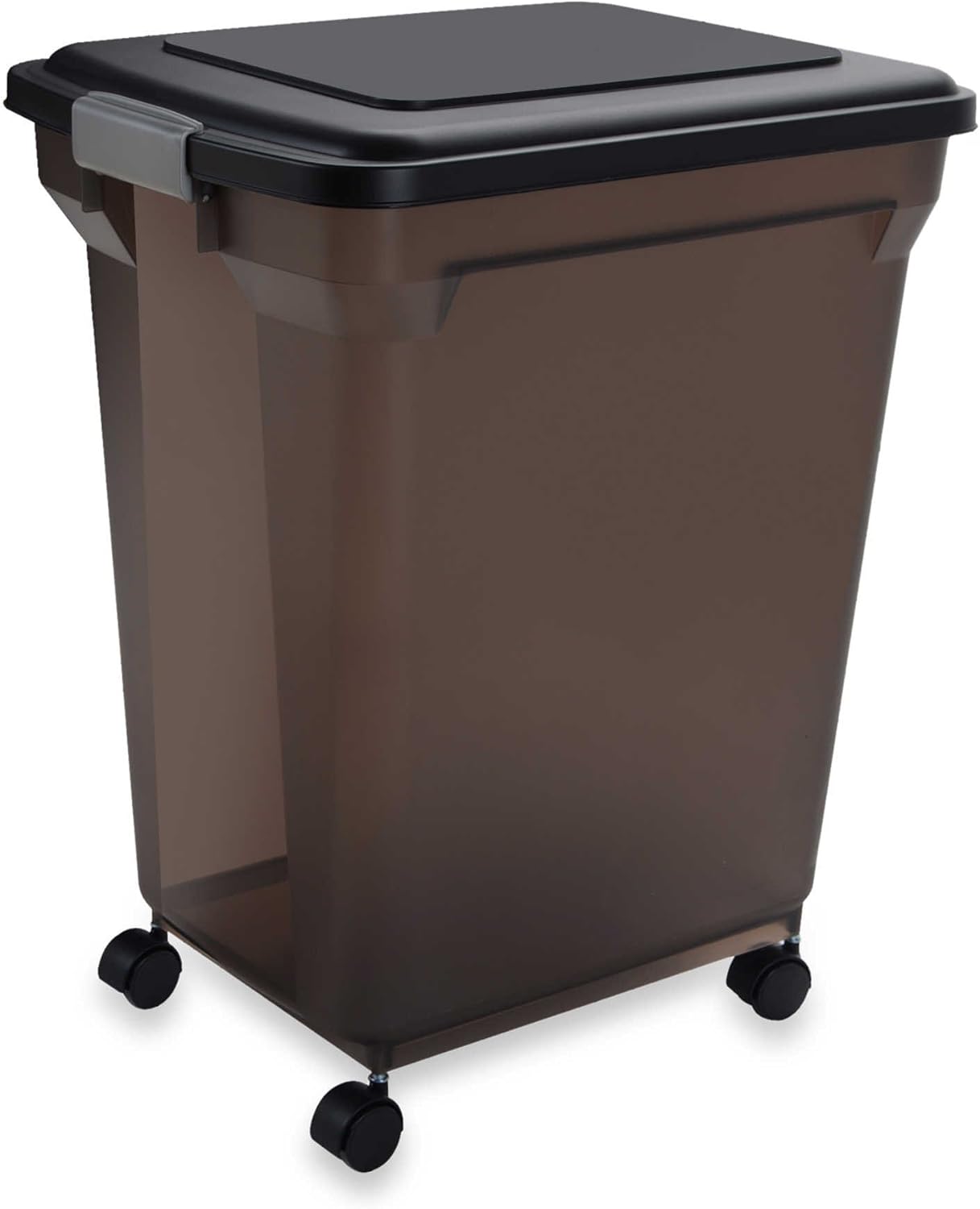 IRIS USA Medium Airtight Mobile Pet Food Container (XLARGE, SMOKE)