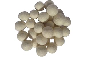 CARTSYOU Felt Wool Balls Beads Pom Pom Handmade for Craft Dream Catcher Baby Moile Pompom Home Decor Nursery Party Props (25mm Beige 30pcs)