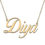 HUAN XUN Customized Custom Simple Any Name Necklace