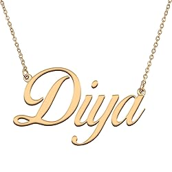 HUAN XUN Customized Custom Simple Any Name Necklace