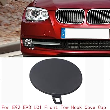 Ricoy for BMW E92 E93 3-Series 2011-2014 LCI Front Bumper Tow Hook Cover Cap 328i 335i Unpainted