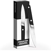 Misen 3.5‑Inch Paring Knife 2.0 - AICHI ACUTO440 High‑Carbon Stainless Steel, Rust‑Proof Blade - Ergonomic Spine, Precision Peeling, Trimming, and Slicing - Lightweight &amp; Versatile - Black