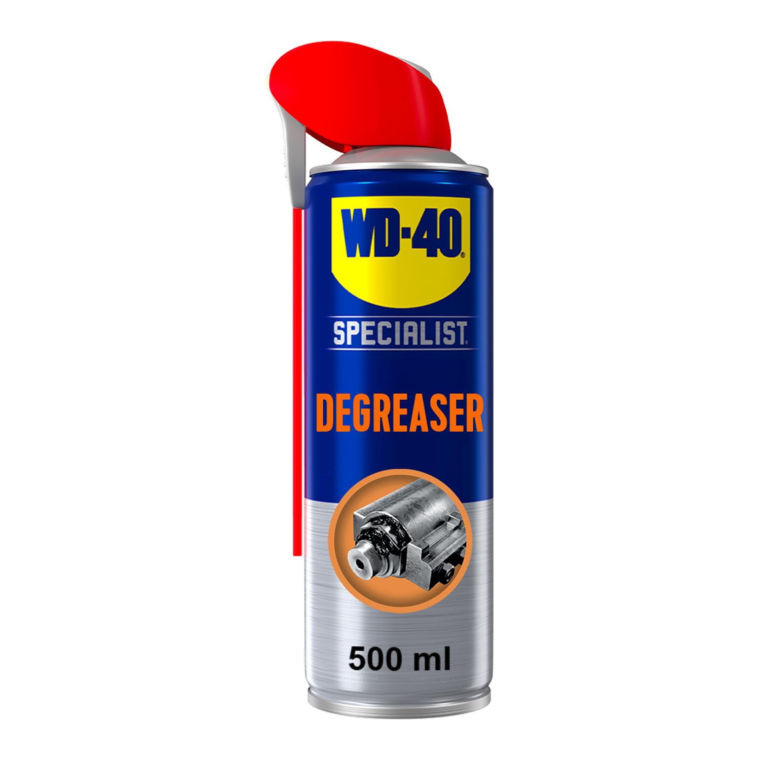 WD-40 Specialist Degreaser Spray 500ml, Fast Acting Grease Remover & Surface Cleaner, including Alloy Wheel Cleaner, Engine Degreaser, No Residue Formula, Smart Straw