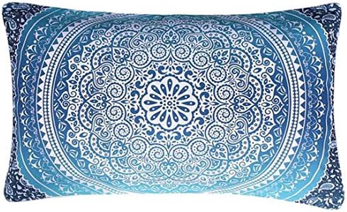 Xiting Hot Selling Pillowcase Bohemia Printing Rectangle Pillow Case Cafe Home Decor Cushion Covers Home Decor (12" x 20") (A)