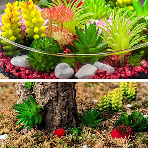 24 Pack Mini Artificial Succulent Plants Unpotted Fake Succulents