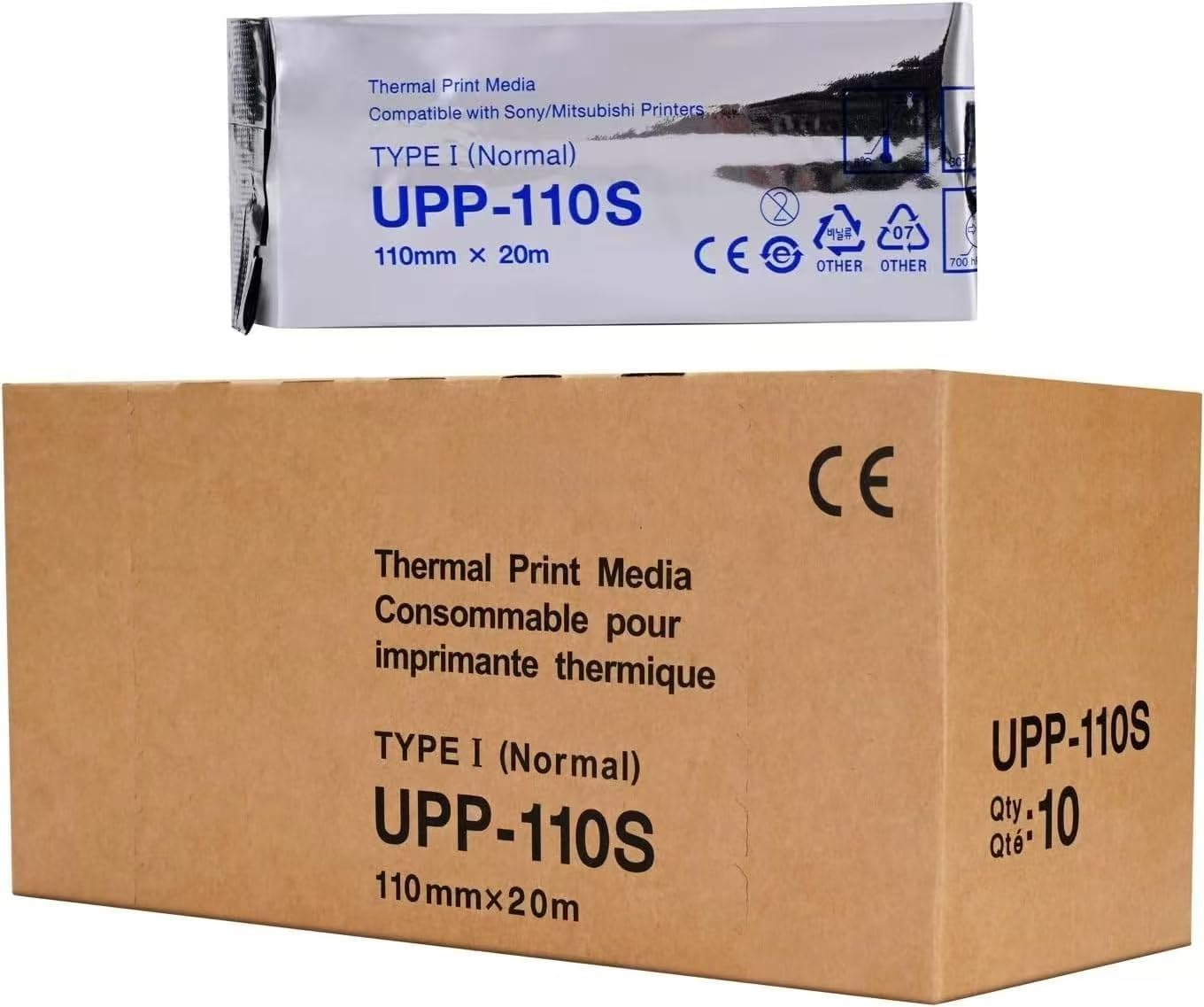 Ultrasound Paper UPP-110S Ultrasound Film/Media 10 Rolls,Type I Thermal Print Film/Media