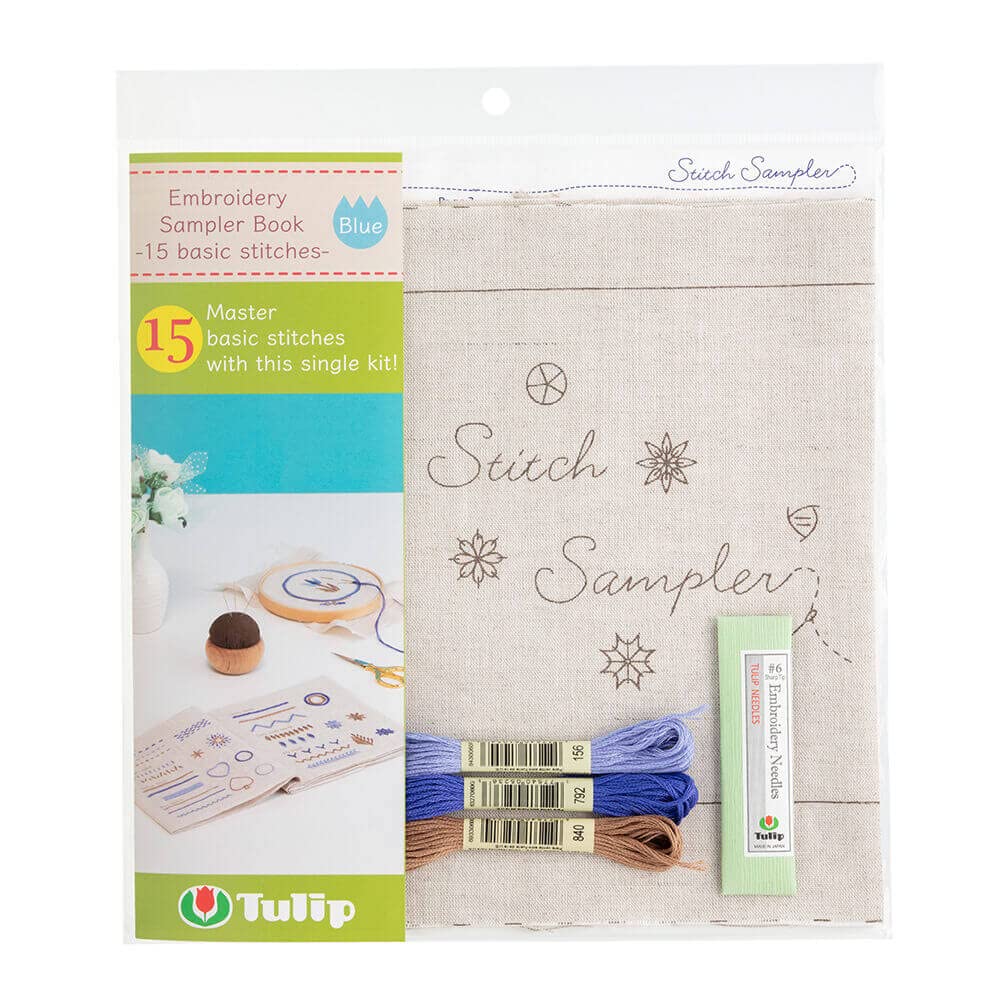 Tulip Embroidery Sampler Book, Ecru, One Size