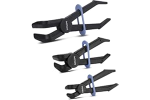WOTAHI Hose Clamp Pliers Set-3pcs Hose Pinch Off Pliers for Fuel, Brake, Radiator, Gas, and Coolant Hoses, 90° Angled Line Clamp Pliers