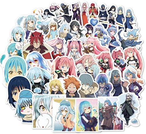 Anime Cartoon Laptop Stickers 50Pcs Pack Waterproof Skateboard Pad MacBook Car Snowboard Bicycle Luggage Decor (GC Novels)