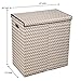 Household Essentials 5626-1 Double Hamper Laundry Sorter with Magnetic Lid Closure | Chevron