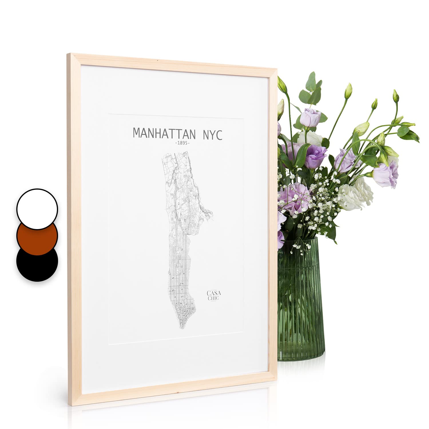 Classic by Casa Chic - Solid Wood A2 Photo Frame - Unpainted - Mount for A3 Picture - Perspex Front โ image 1