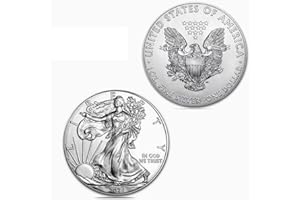YIQILAFADA 2024 Liberty American Silver Eagle Silver Coin Replica Dollar Uncirculated Coin