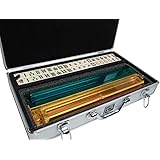 Set - Ivory Tiles - Modern Pusher Arms - Aluminum Case - Silver