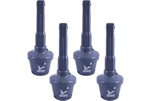 VILBLE 4 Pack Outdoor Ashtray, 5-Gallon Cigarette Butt Receptacle Disposal with Flame Retardant Structure, Durable Ash Bin with Stainless Steel Plate for Smoking Areas, Low-Maintenance Design (Grey)