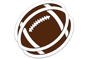 EMMACELA (3 Pack) Football Stickers, Decals for Players & Fans – Waterproof Vinyl for Tumblers, Books, Phones – 3 x 2 Inch