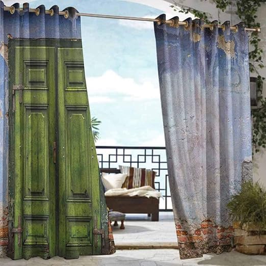 Amazon Com Outdoor Blackout Curtains Rustic Colored House With A