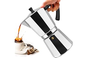 Vaolvpant 14 Cup Aluminum Moka Pot Classic Stovetop Espresso Coffee Maker 700ml 23oz Coffeemaker Percolator Mocha Pot Greca Coffee Maker Cafe Makers for Italian and Cuban Café Brewing Silver