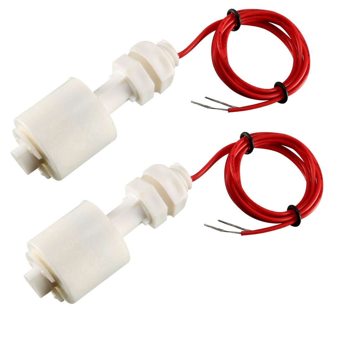 Sourcingmap 2Pcs ZP4510 White Plastic Liquid Water Level Sensor Float Floating Switch