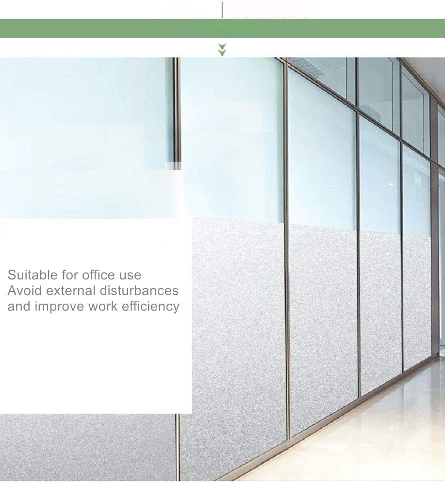 chinacam66 Privacy Window Film Frosted Glass Stickers 45 * 200cm Self Adhesive & Anti-UV Window Cling for Living Room Bedroom Bathroom Office Meeting Room