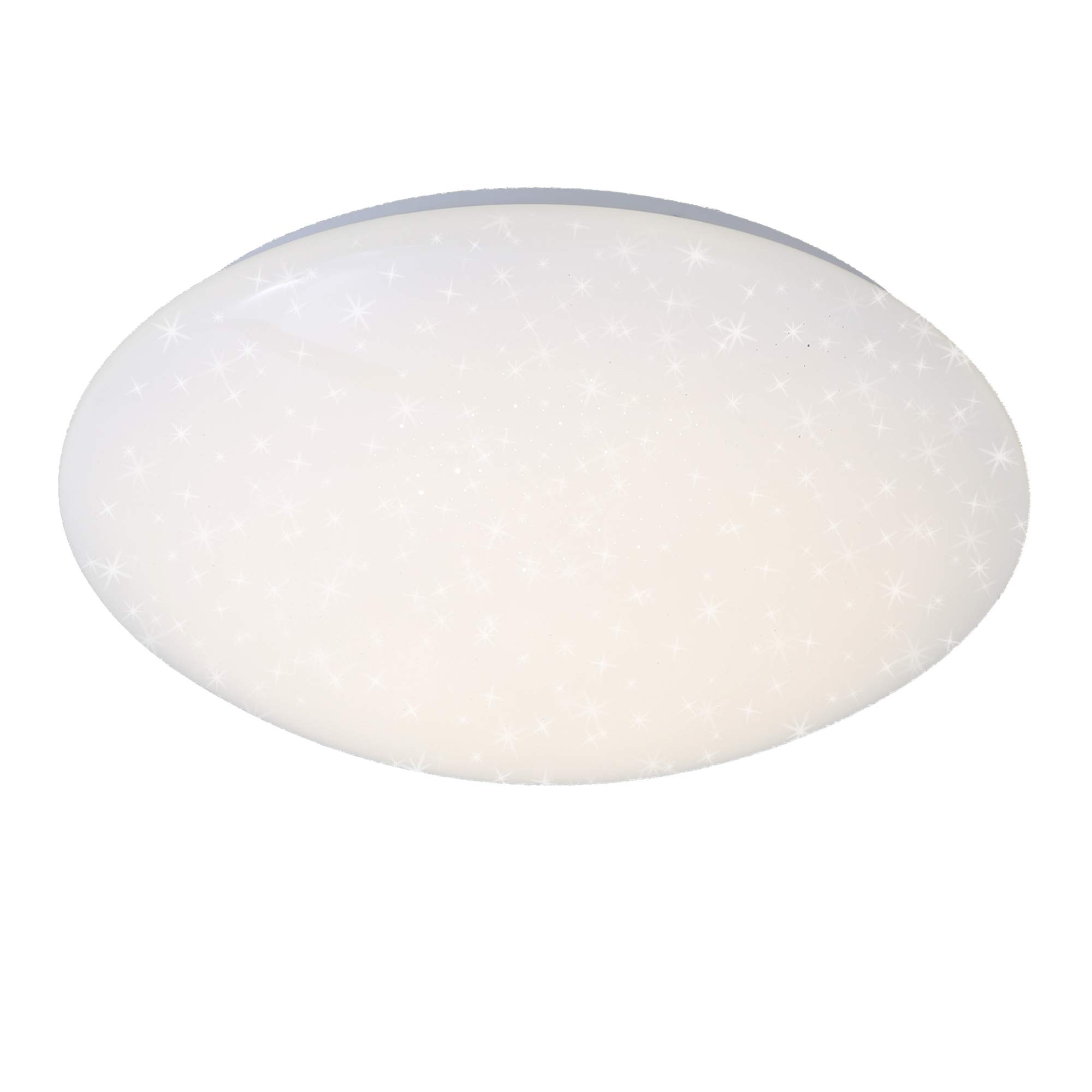 Briloner Leuchten LED Ceiling light with starry décor, ceiling lamp light colour: neutral white, D: 28 cm, 12W, 1200 Lumen, Metal, built-in, 12 W, white, 28 x 28 x 9.5 cm