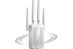 WiFi Extender Signal Booster – Dual Band 5G Repeater with 4 Antennas,1200 Mbps High Speed,10,000 Sq. Ft Coverage, Long Range 